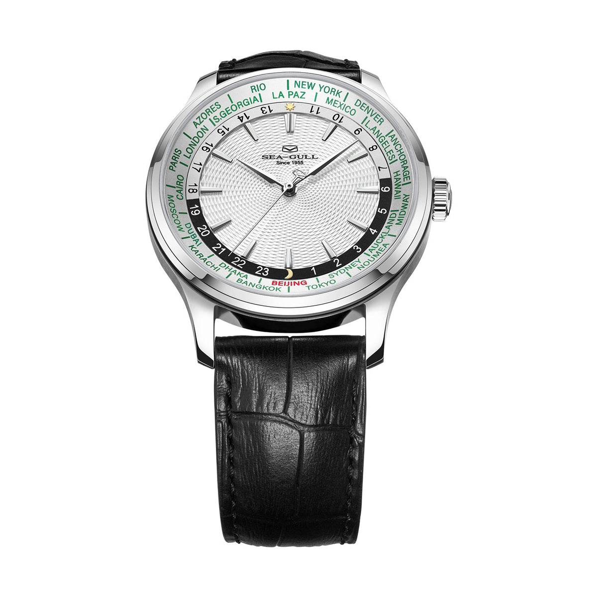 Extraordinary Series World Time Day Night Display GMT Watch 41mm
