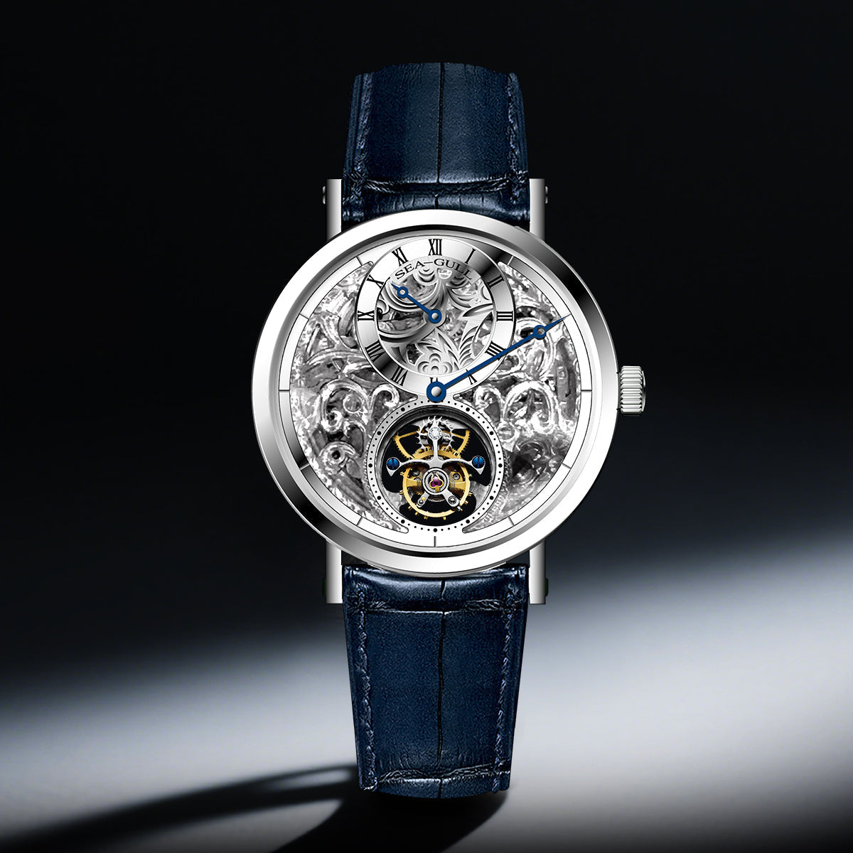 Artisan Heritage Series Skeleton Vine-Patterned Dial Eccentric Axis Tourbillon 39mm