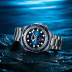 Ocean Series Ultra 1000m Waterproof Helium Valve Design Integrated Rotating Bezel Diving Watch 45mm