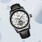 Multifunctional Full Calendar Date Day Display Open Heart Dress Watch 43mm