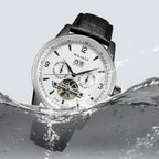 Multifunctional Full Calendar Date Day Display Open Heart Dress Watch 43mm