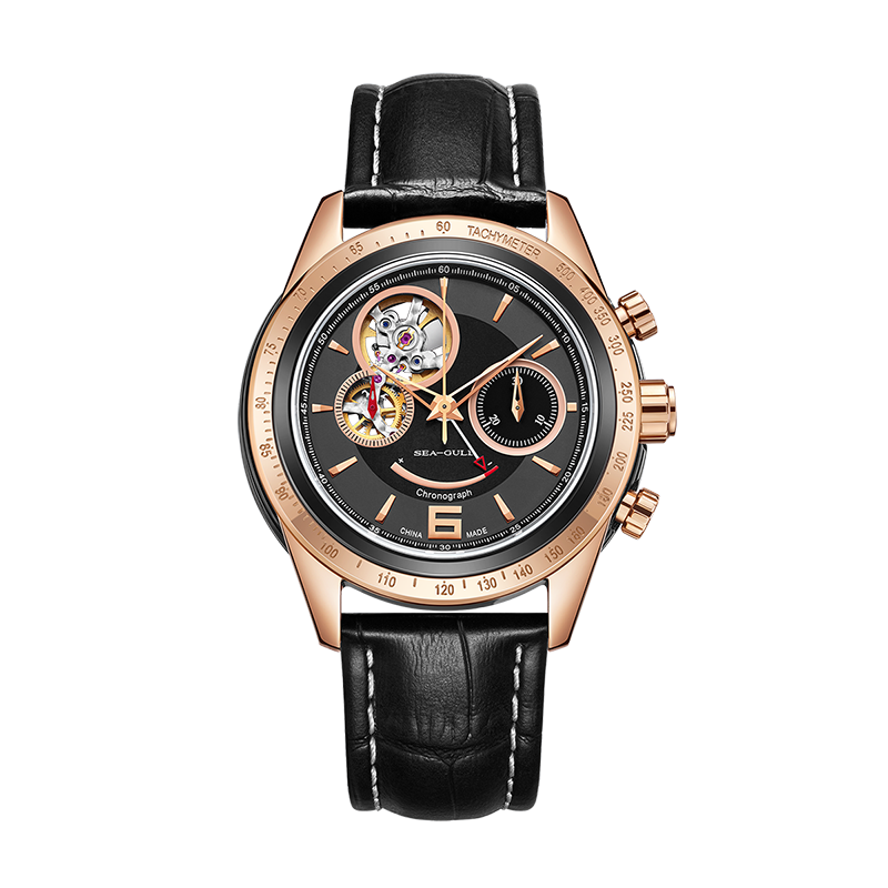Racing Style Power Reserve Indicator Tachymeter Complication Chronograph 42mm
