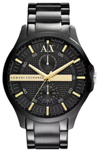 Armani Exchange Hampton AX2121 Men's Chronograph Watch – Black Dial with Black Stainless Steel Strap