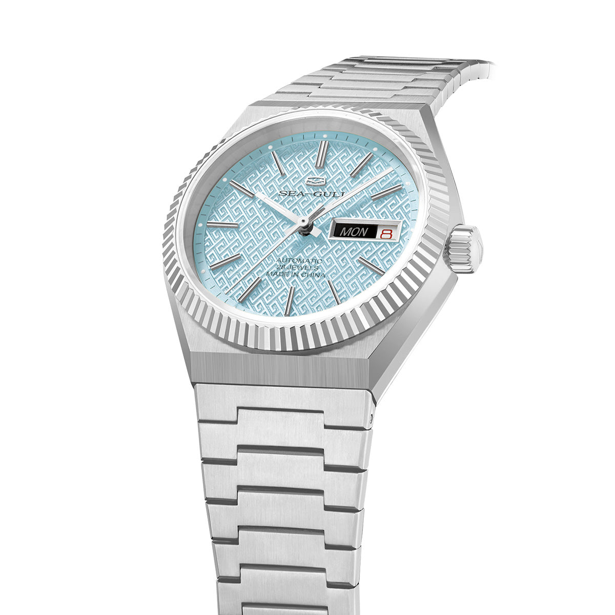 Ancient Cloud Motif Dial Date-day Calendar Reissue Automatic Dress Watch 38mm