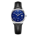 1955 Wuxing Five Stars Reissue Blue Enamel Silver-Sprinkled Dial Vintage Dress Watch 39mm