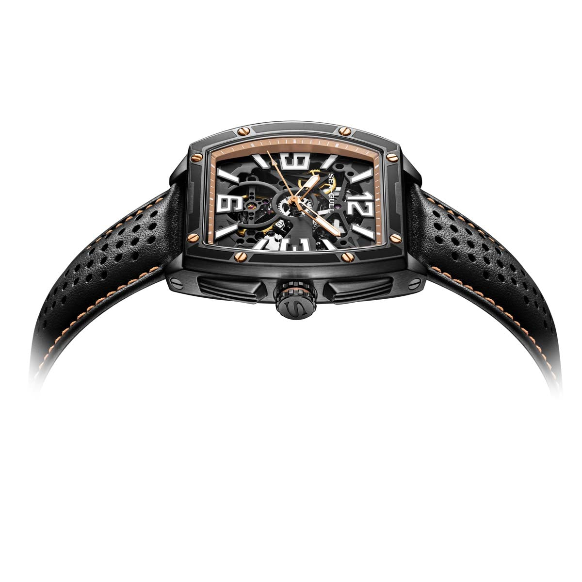 CN Racing Team Collaboration Tonneau Shape Skeleton Watch 42mm