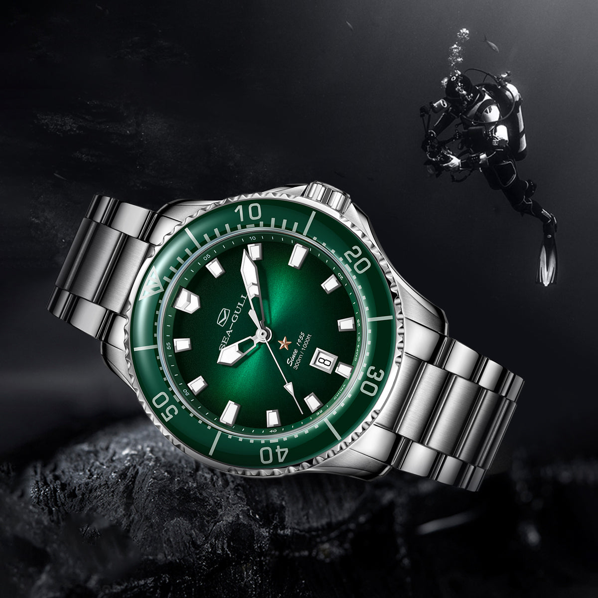 Ocean Series Pro 300m Waterproof Diving Watch 44mm