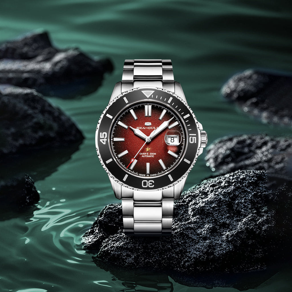 Ocean Series 200m Waterproof Matte Dial Diving Watch 44mm