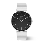 Classic Piano Link Onyx Silver