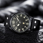 Army One Military Watch Matte Black Brushed Texture Dial 43mm