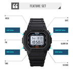 skmei-1608-multi-function-student-electronic-watch-waterproof-timing-silicone-sports-watchblack