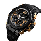SKMEI 1452 Outdoor Sports Electronic Watch Multifunctional Waterproof Watch(Golden)