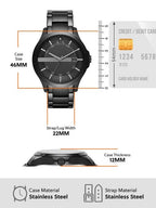 Armani Exchange Hampton AX7101 Men's Watch – Black Dial with Black Stainless Steel Bracelet
