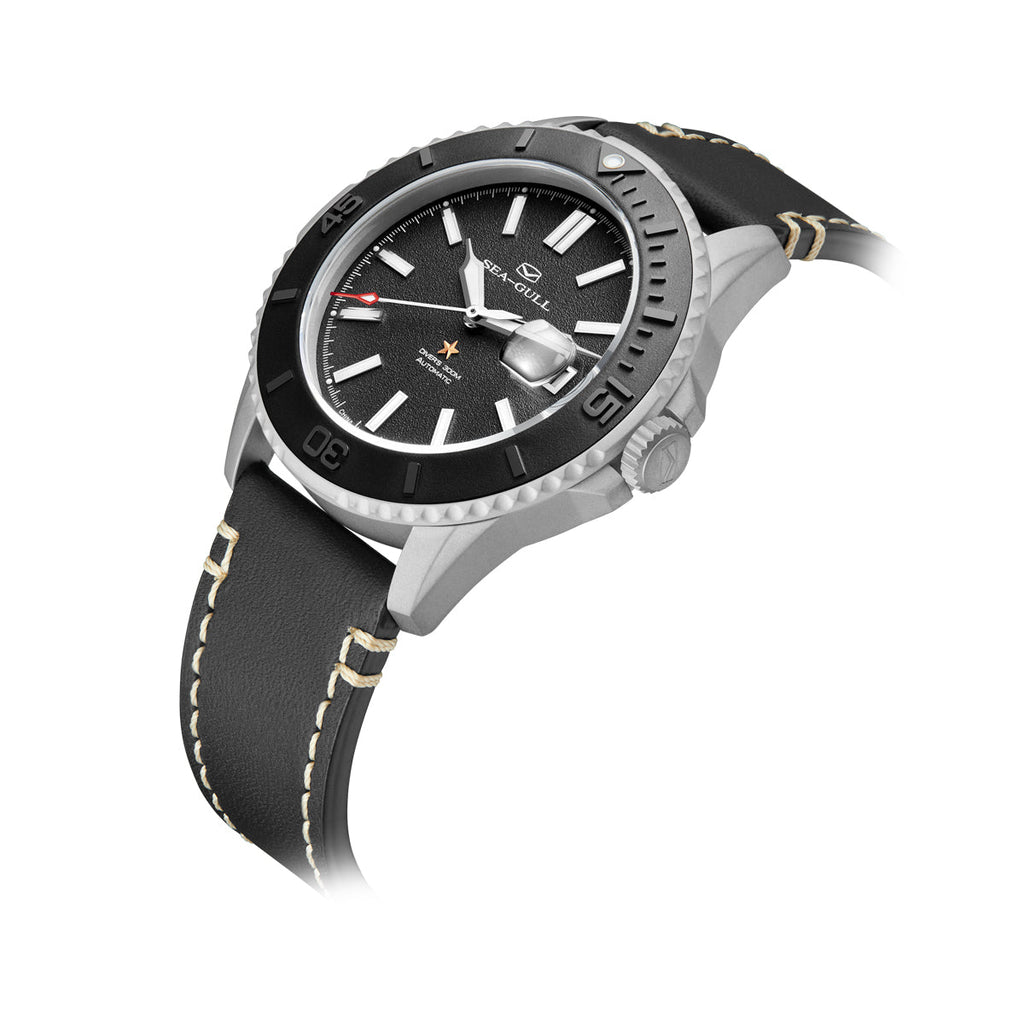 Ocean Series Pro 300m Waterproof Sandblasted Dial 3D Titanium Ceramic Bezel Diving Watch 43.5mm