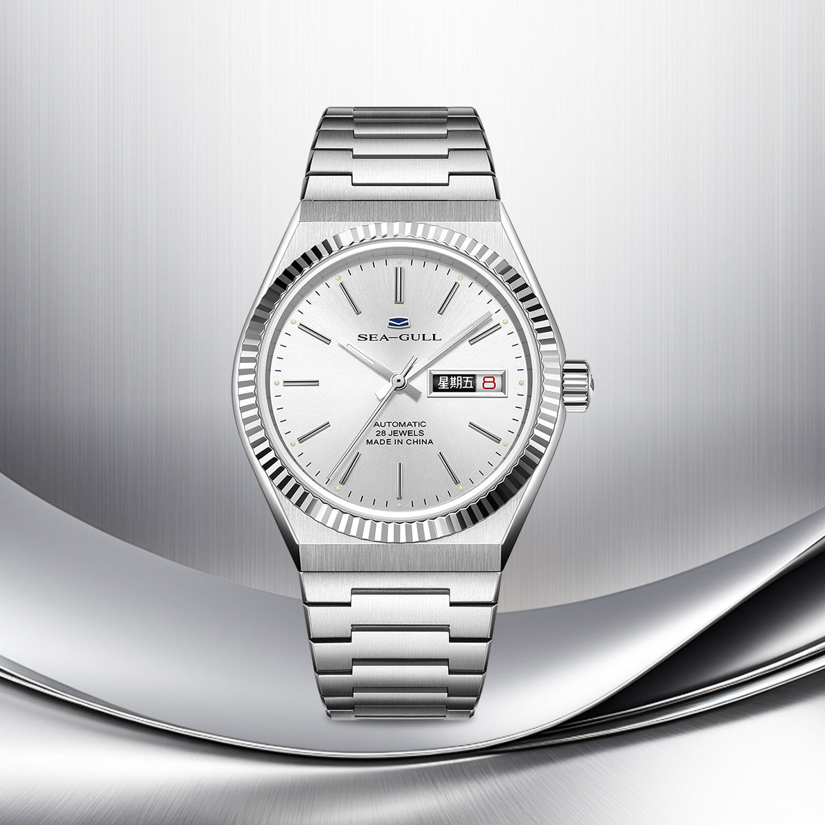 Bilingual Day-date Calendar Dress Watch 38mm