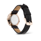 Crystalline Bezel Black Croc Rose Gold
