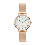 Petite Roman Numerals Date Rose Gold